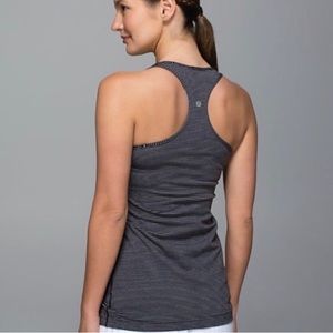 Lululemon cool racer back tank black grey stripe 6